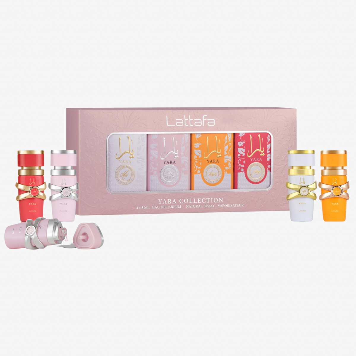 Lattafa Yara mini fragrance collection presentation