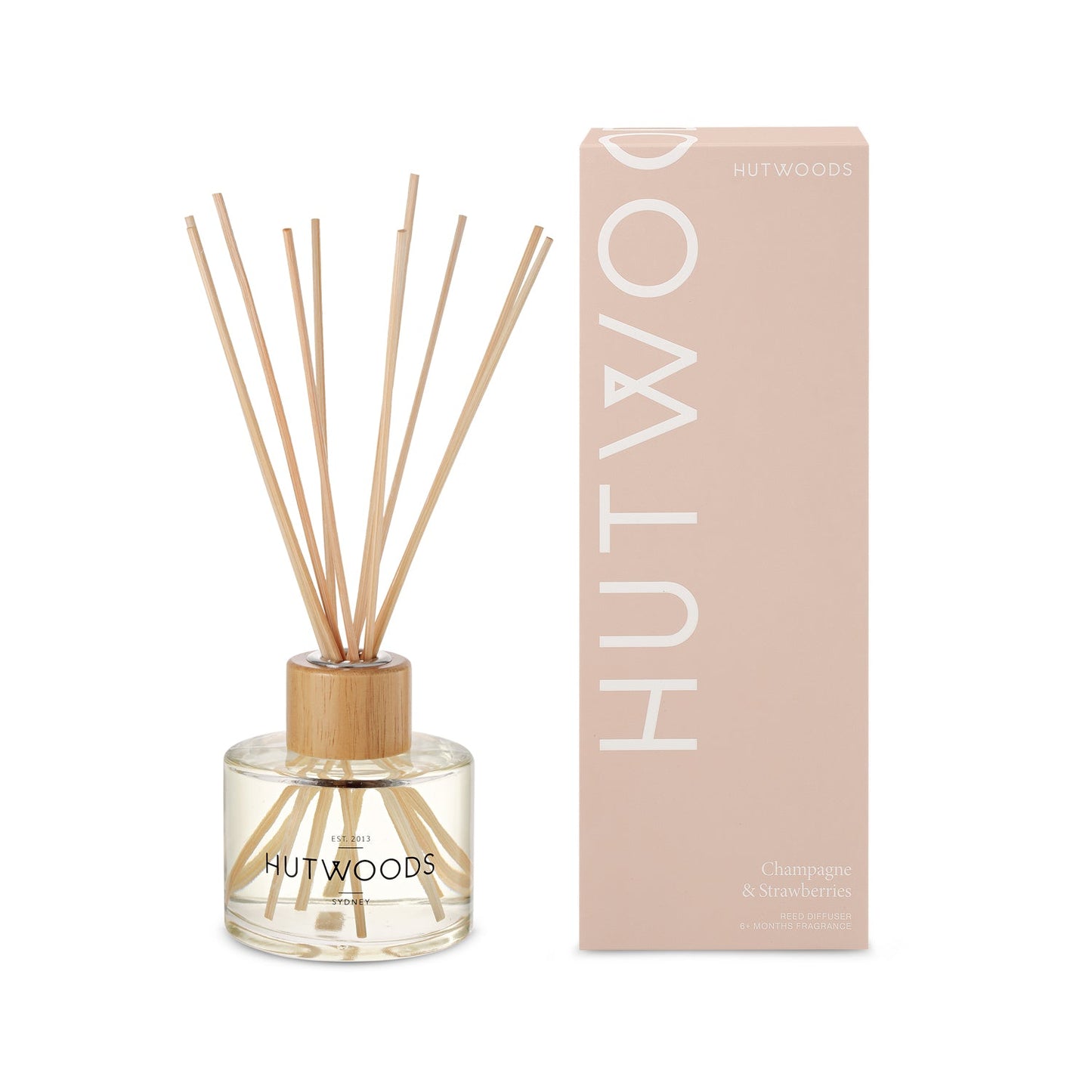 Hutwoods Champagne & Strawberries Reed Diffuser 200mL