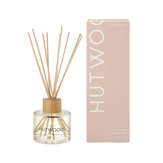 Hutwoods Champagne & Strawberries Reed Diffuser 200mL