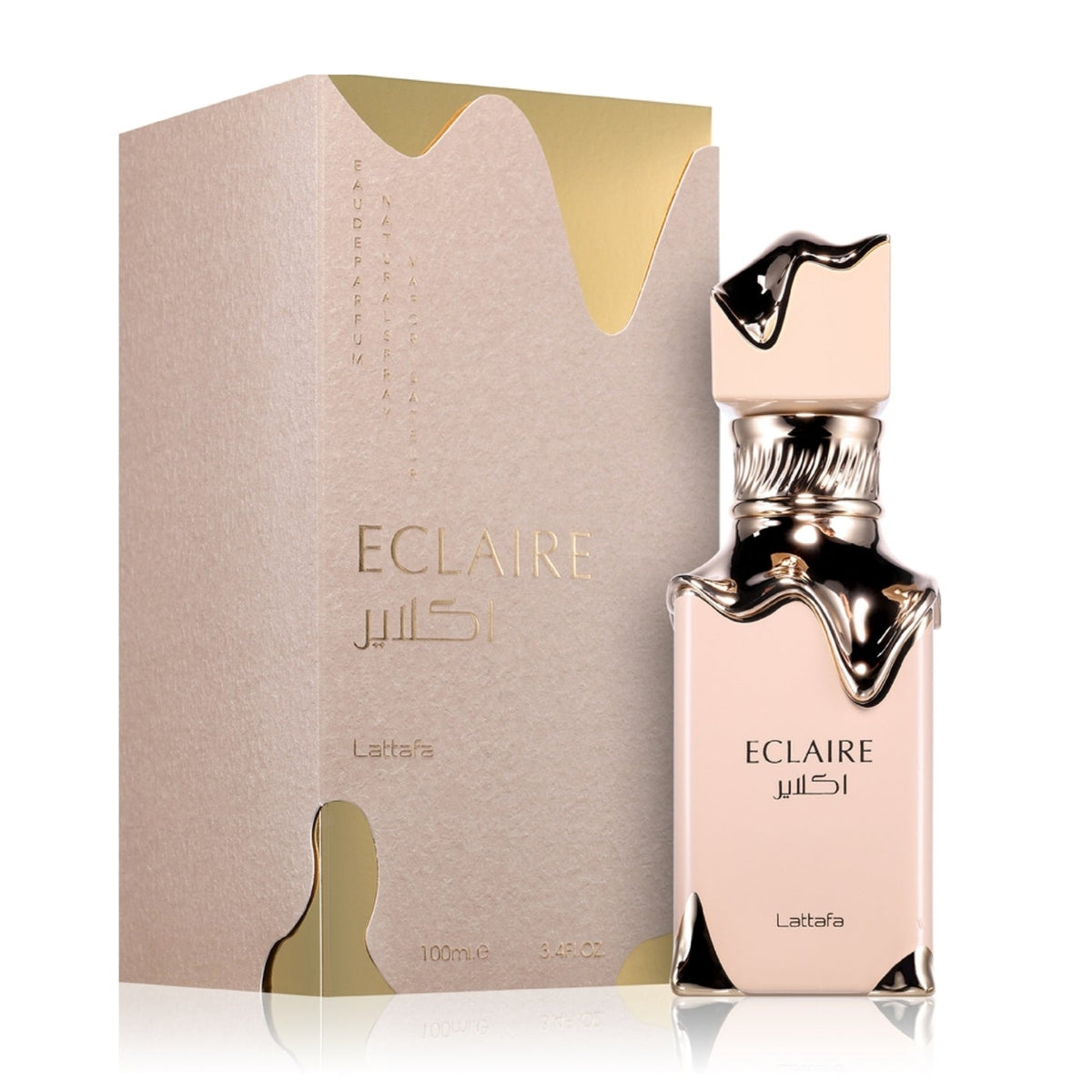 Lattafa Eclaire Eau de Parfum 100mL bottle and box