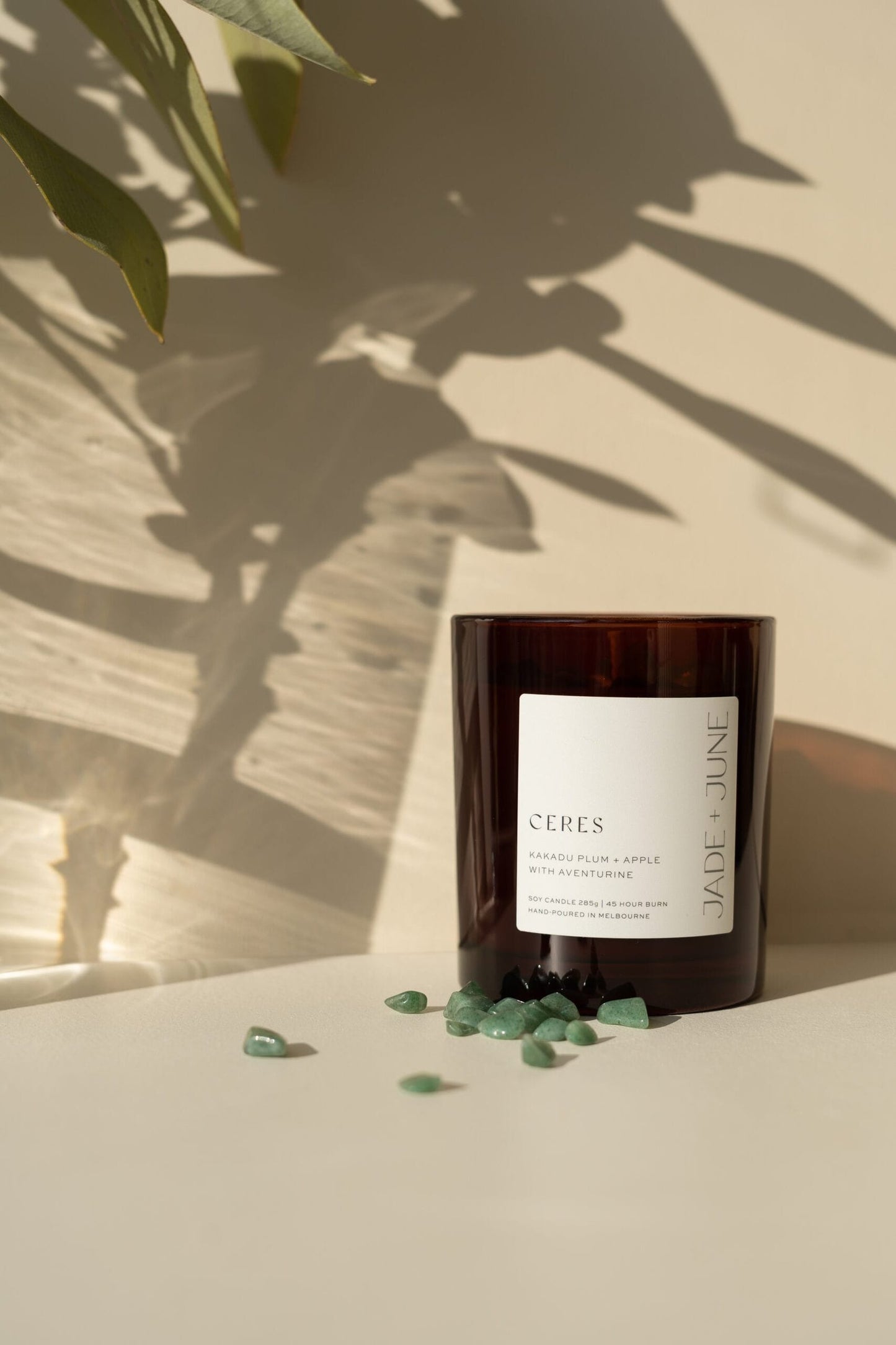 Jade + June Ceres Crystal-Infused Soy Candle – 45hr Burn supplier image 6