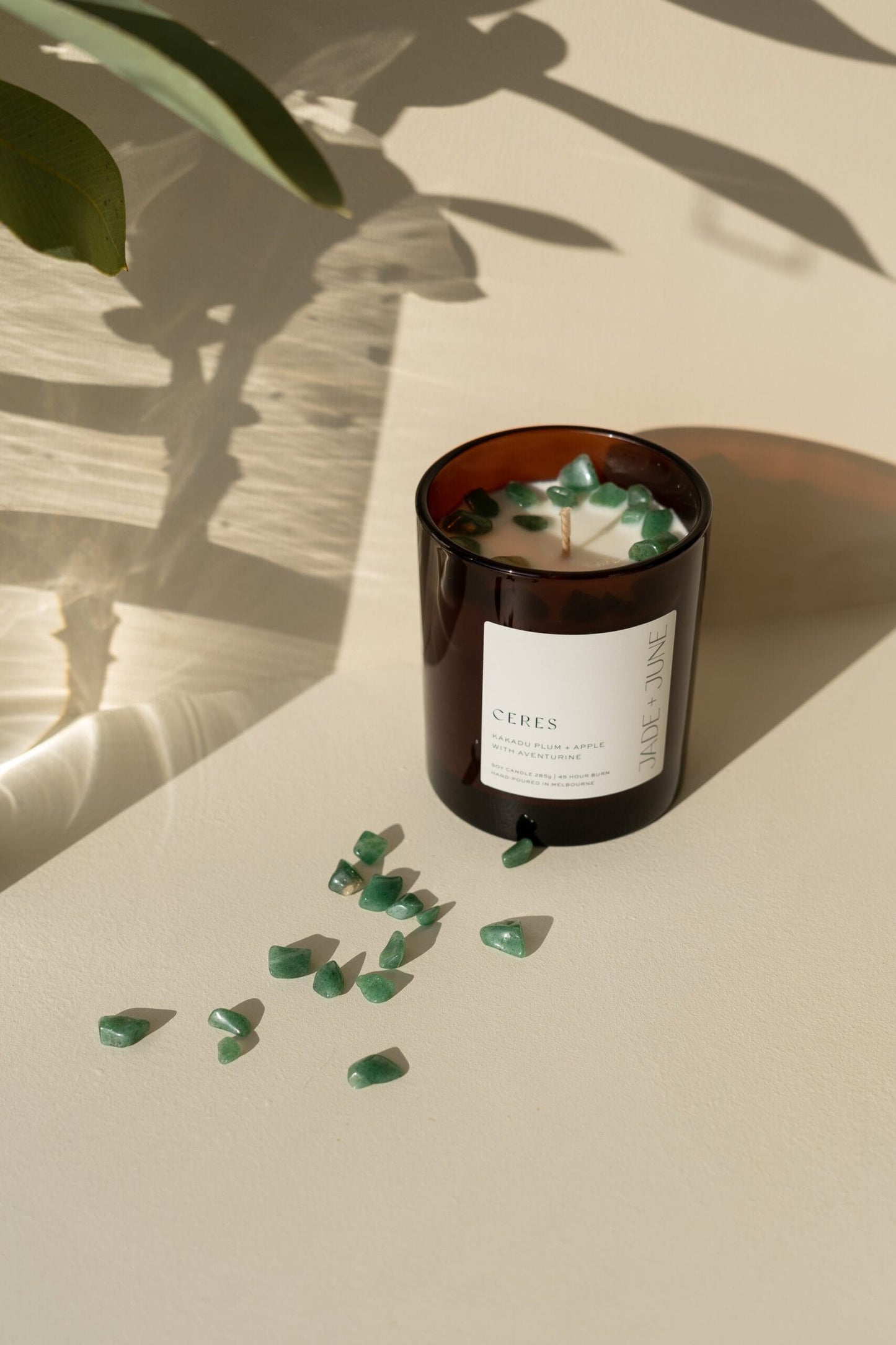 Jade + June Ceres Crystal-Infused Soy Candle – 45hr Burn supplier image 5