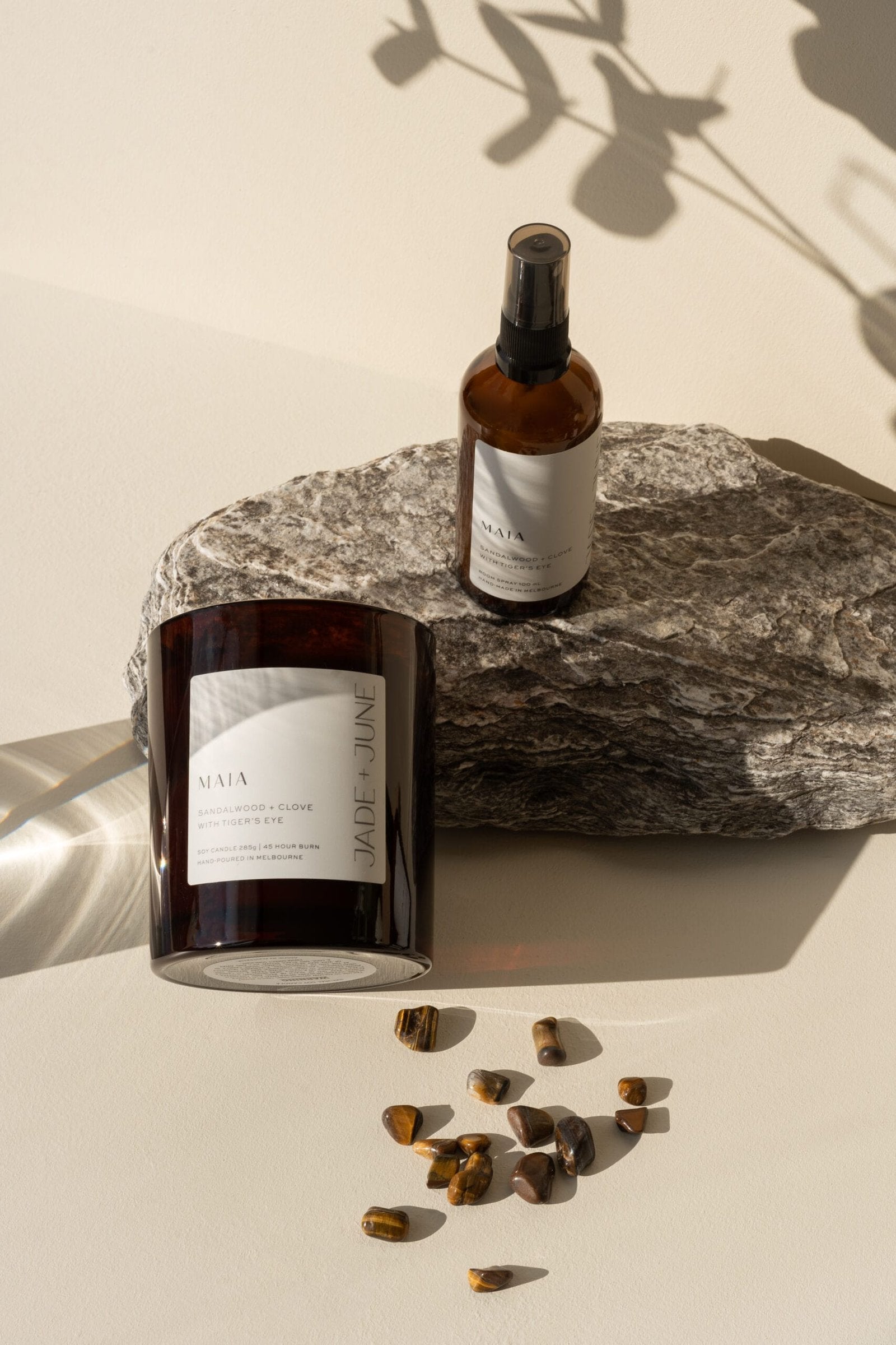 Jade + June Maia Crystal-Infused Soy Candle – 45hr Burn supplier image 7