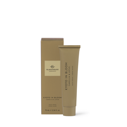 Glasshouse Fragrances Kyoto in Bloom Camellia & Lotus Hand Cream 75ml