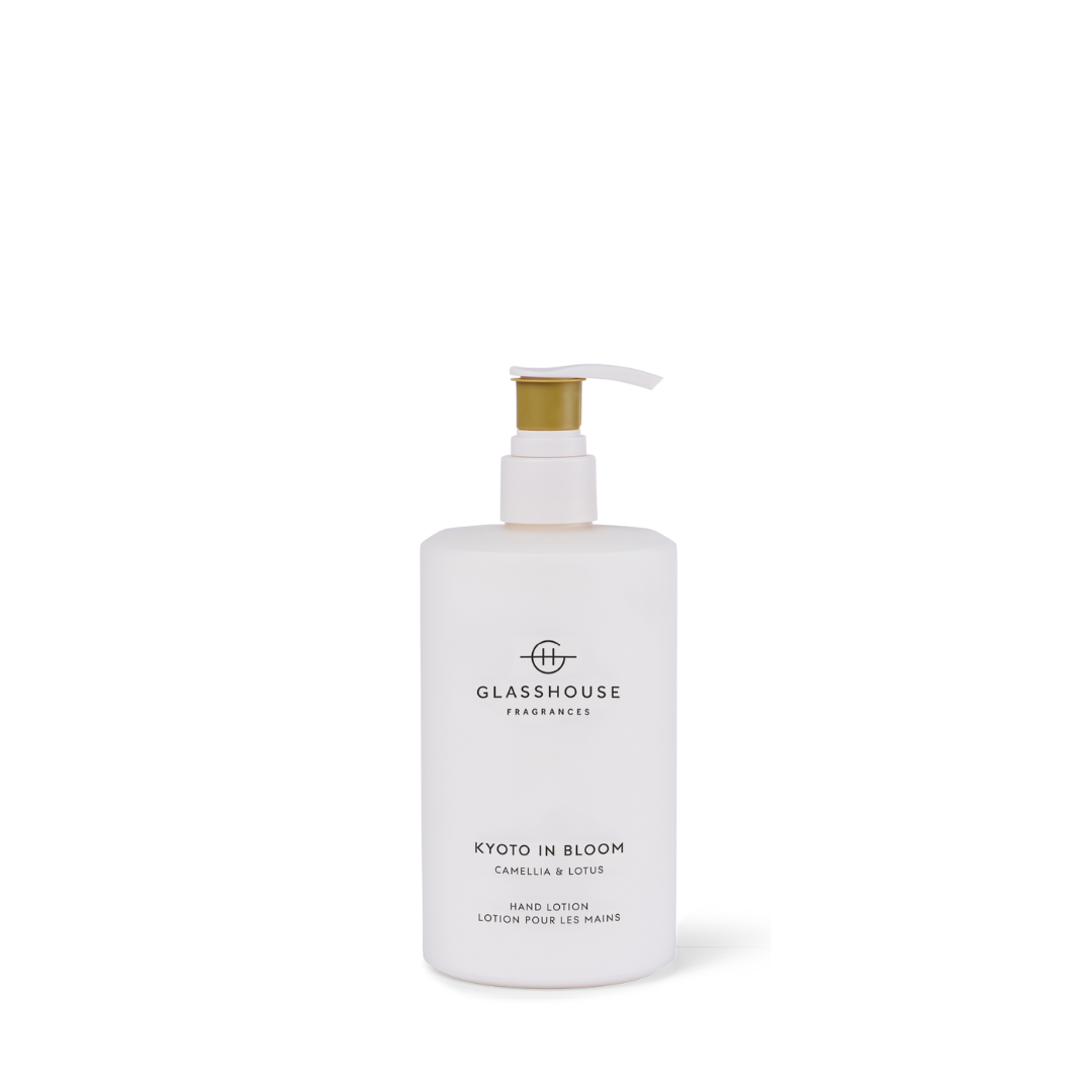 Glasshouse Fragrances Kyoto in Bloom Camellia & Lotus Hand Lotion 450mL