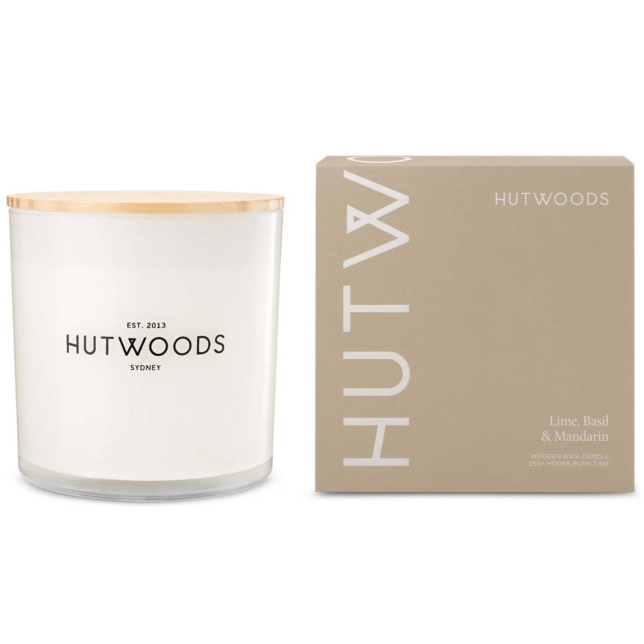 Hutwoods Lime, Basil & Mandarin Candle Extra Large 250+ Hours Burn Time - The Gift Company