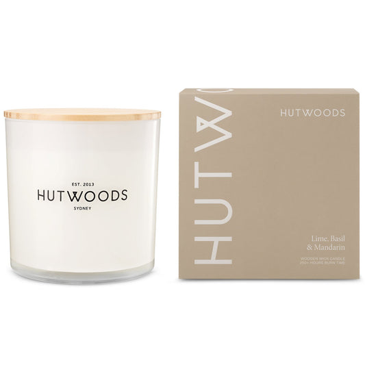 Hutwoods Lime, Basil & Mandarin Candle Extra Large 250+ Hours Burn Time - The Gift Company