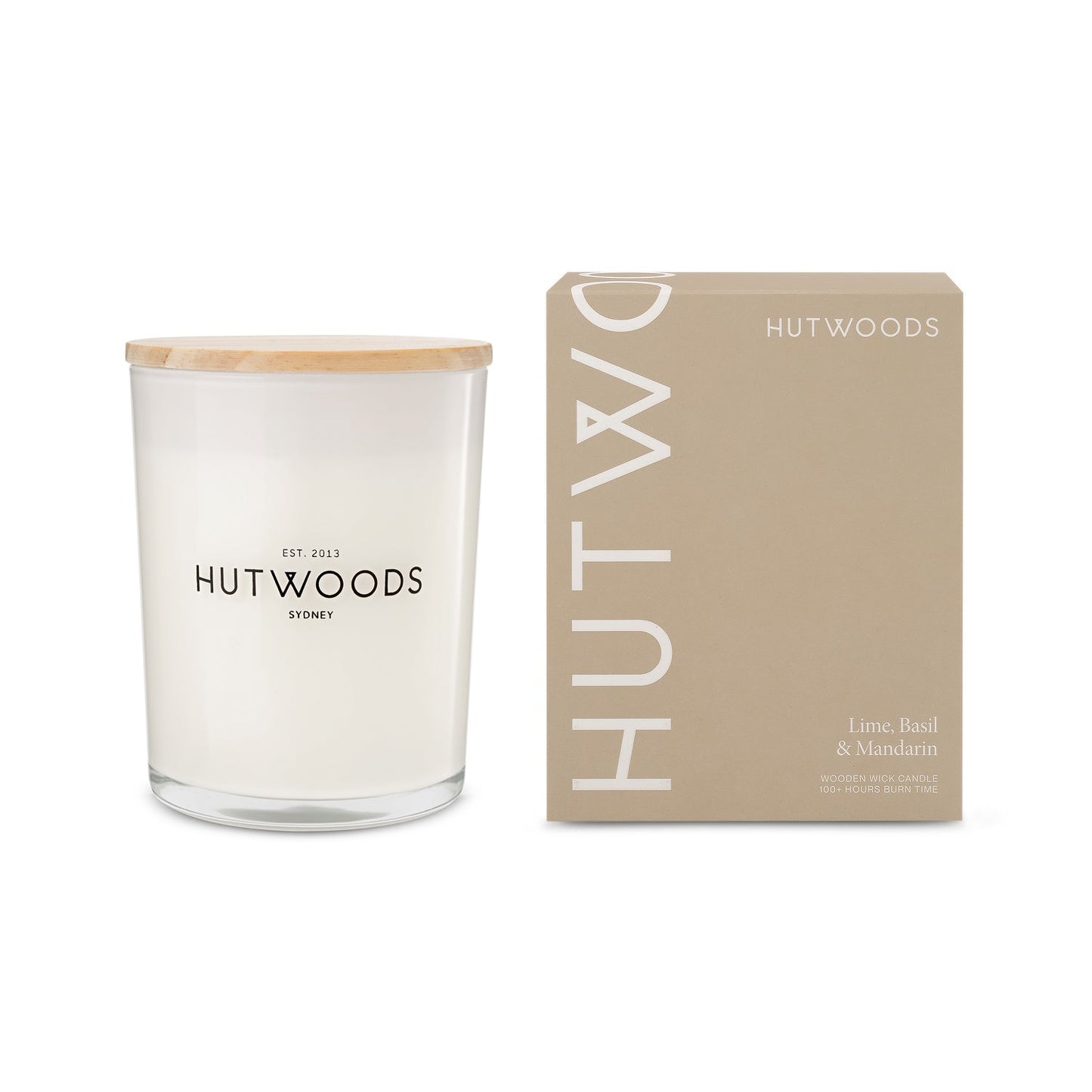 Hutwoods Lime, Basil & Mandarin Large Candle 500g & Reed Diffuser 200mL Bundle - The Gift Company