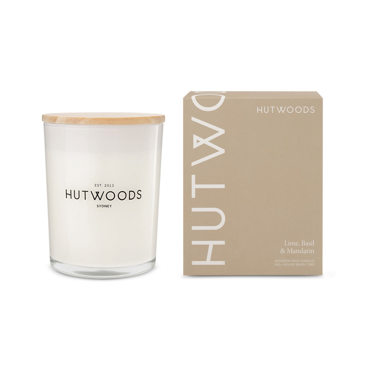 Hutwoods Lime, Basil & Mandarin Candle Large 100+ Hours Burn Time - The Gift Company