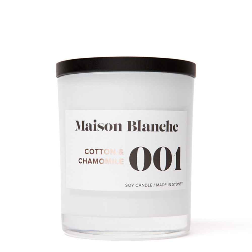 Maison Blanche 001 Cotton & Chamomile Large Candle 400g