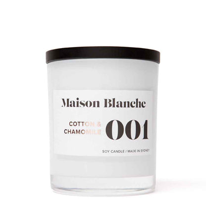 Maison Blanche 001 Cotton & Chamomile Large Candle 400g