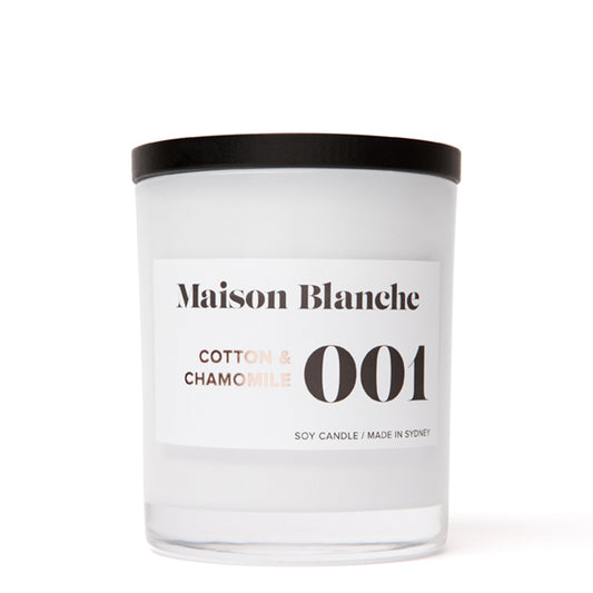 Maison Blanche 001 Cotton & Chamomile Large Candle 400g