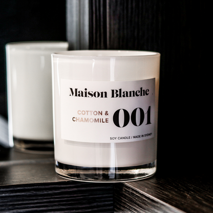 Maison Blanche 001 Cotton & Chamomile Large Candle 400g – official Maison Blanche product image 7