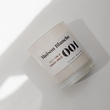 Maison Blanche 001 Cotton & Chamomile Large Candle 400g
