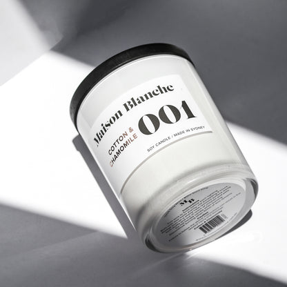Maison Blanche 001 Cotton & Chamomile Large Candle 400g – official Maison Blanche product image 5