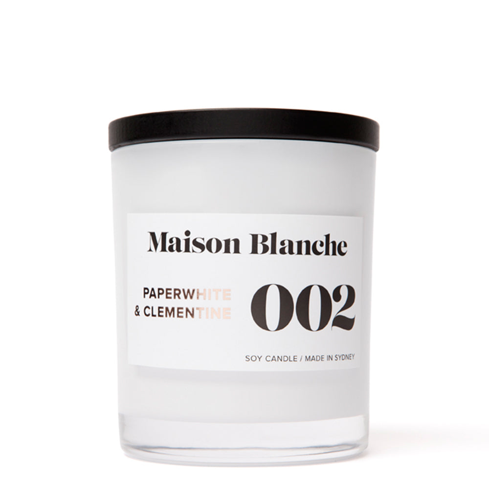 Maison Blanche 002 Paperwhite & Clementine Large Candle 400g