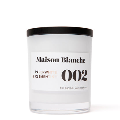 Maison Blanche 002 Paperwhite & Clementine Large Candle 400g