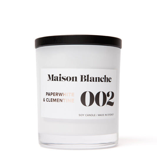 Maison Blanche 002 Paperwhite & Clementine Large Candle 400g