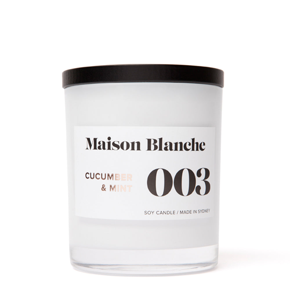 Maison Blanche 003 Cucumber & Mint Large Candle 400g