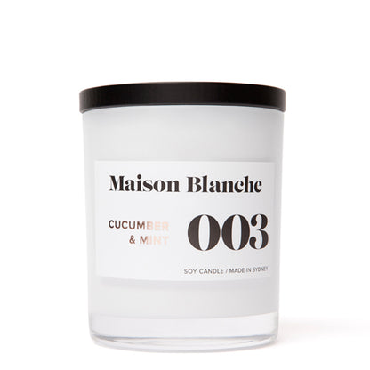 Maison Blanche 003 Cucumber & Mint Large Candle 400g