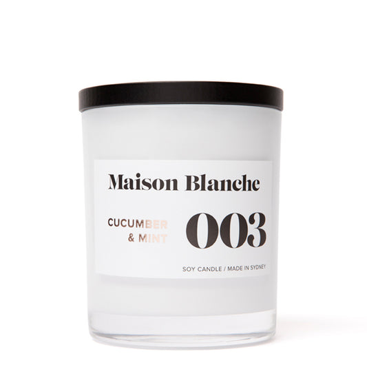 Maison Blanche 003 Cucumber & Mint Large Candle 400g