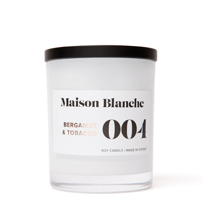 Maison Blanche 004 Bergamot & Tobacco Large Candle 400g