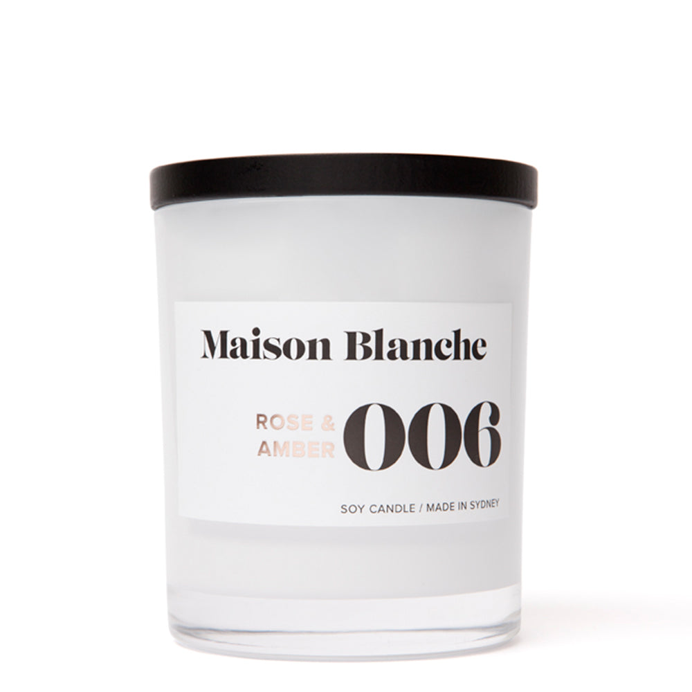 Maison Blanche 006 Rose & Amber Large Candle 400g