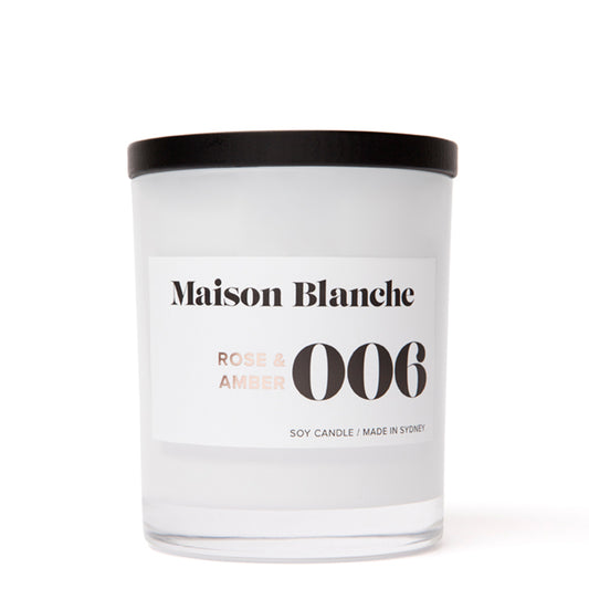 Maison Blanche 006 Rose & Amber Large Candle 400g