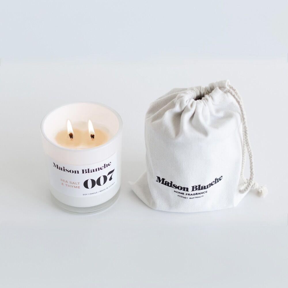 Maison Blanche 007 Sea Salt & Thyme Large Candle 400g – official Maison Blanche product image 4