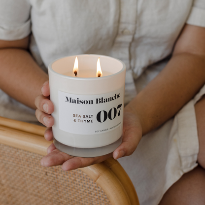 Maison Blanche 007 Sea Salt & Thyme Large Candle 400g – official Maison Blanche product image 6