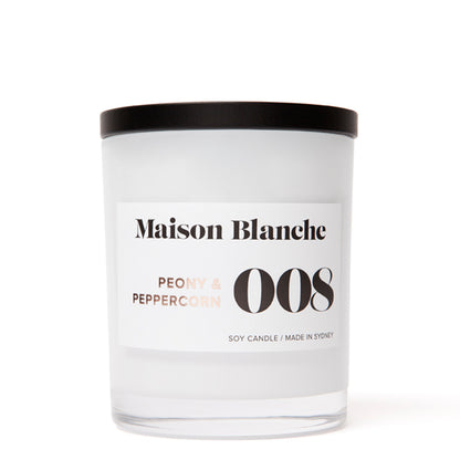 Maison Blanche 008 Peony & Peppercorn Large Candle 400g