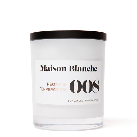 Maison Blanche 008 Peony & Peppercorn Large Candle 400g