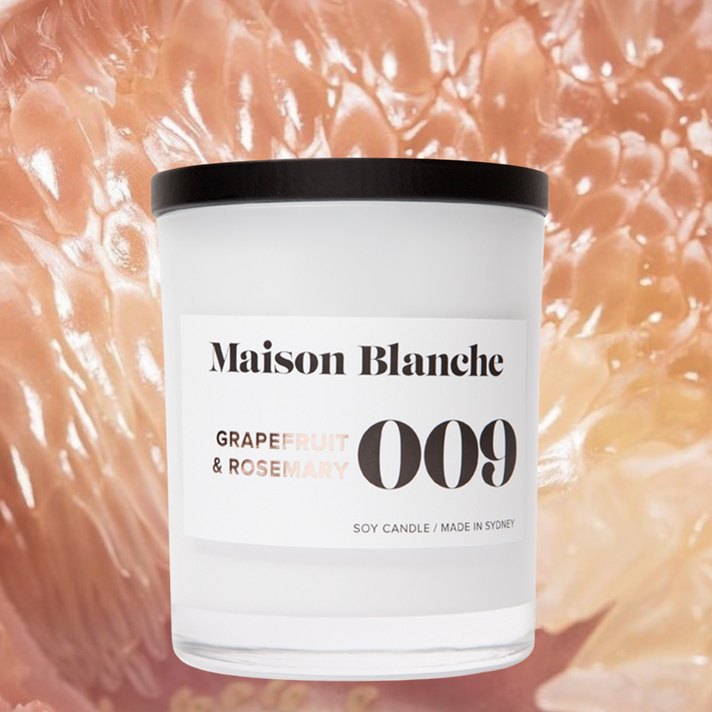 Maison Blanche 009 Grapefruit & Rosemary Large Candle 400g – official Maison Blanche product image 3