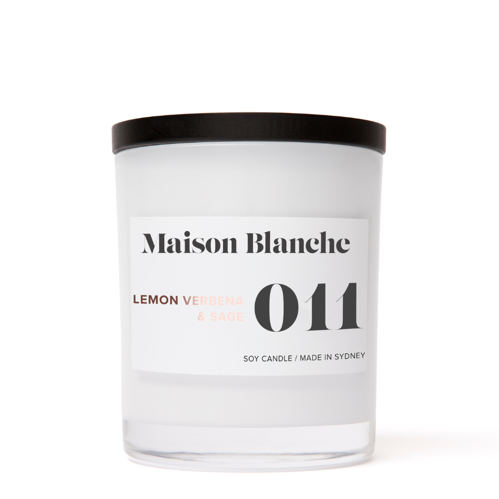 Maison Blanche 011 Lemon Verbena & Sage Large Candle 400g