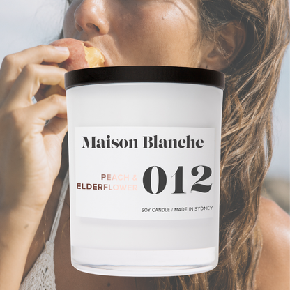 Maison Blanche 012 Peach & Elderflower Large Candle 400g – official Maison Blanche product image 10