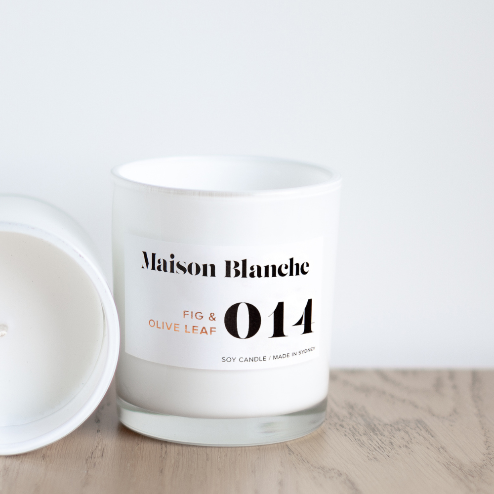Maison Blanche 014 Fig & Olive Leaf Large Candle 400g – official Maison Blanche product image 6