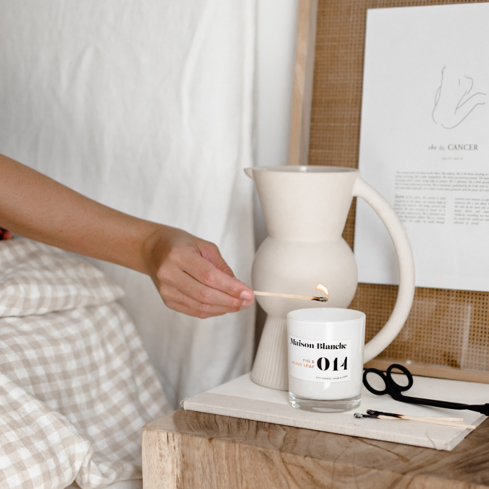 Maison Blanche 014 Fig & Olive Leaf Large Candle 400g – official Maison Blanche product image 4