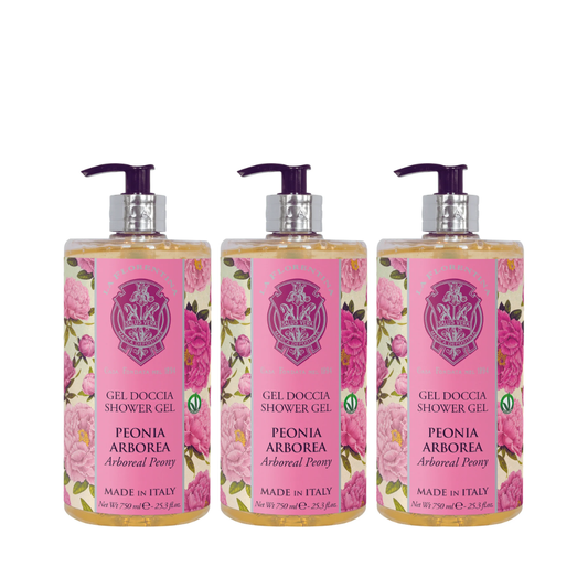 La Florentina Arboreal Peony Shower Gel 750mL (Set of 3)