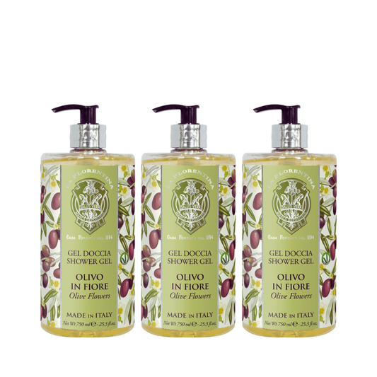La Florentina Olive Flower Shower Gel 750 mL Set of 3 pcs