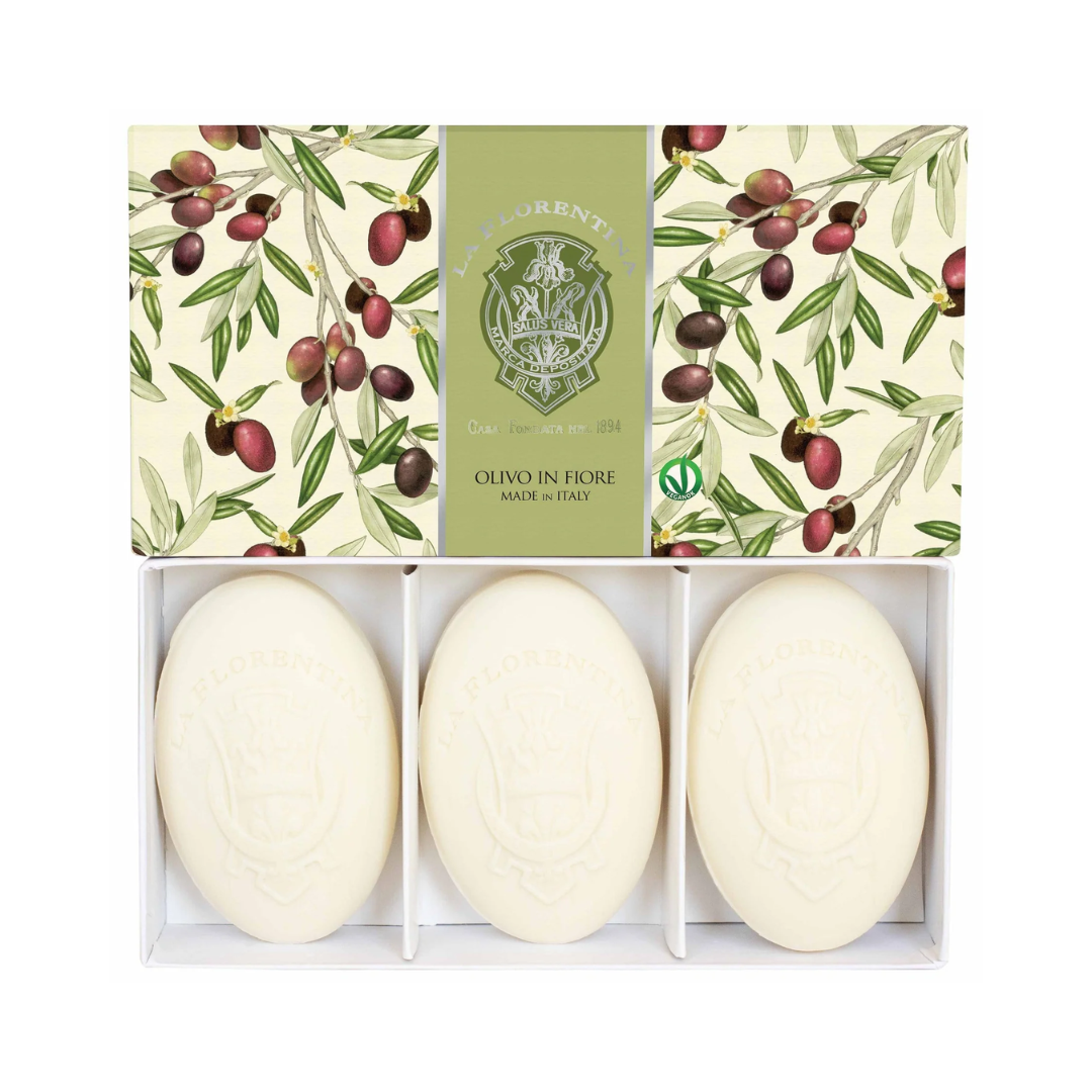 La Florentina Olivo in Fiore Set of 3 Bar Soaps 150g