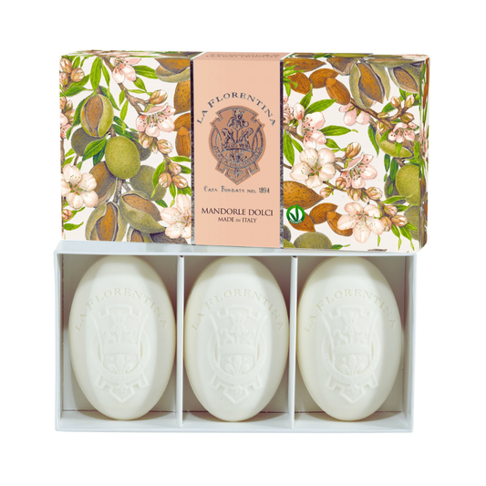 La Florentina Sweet Almond 3 Oval Soaps 150g
