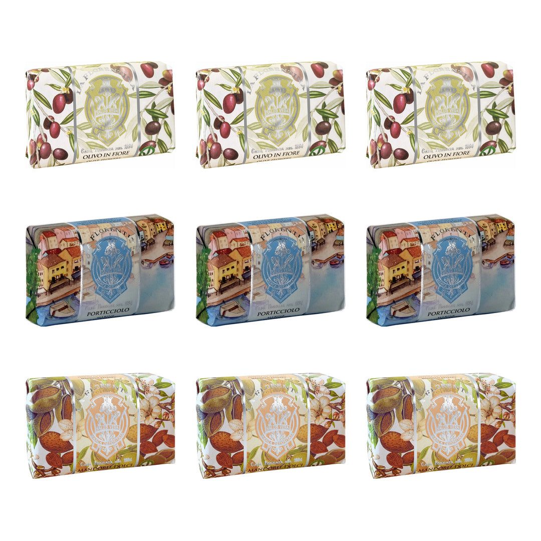 La Florentina Tuscan Soap Collection – 9 x 200g - The Gift Company