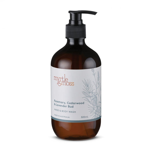 Myrtle & Moss Hand & Body Wash Rosemary, Cedarwood & Lavender Bud 500mL