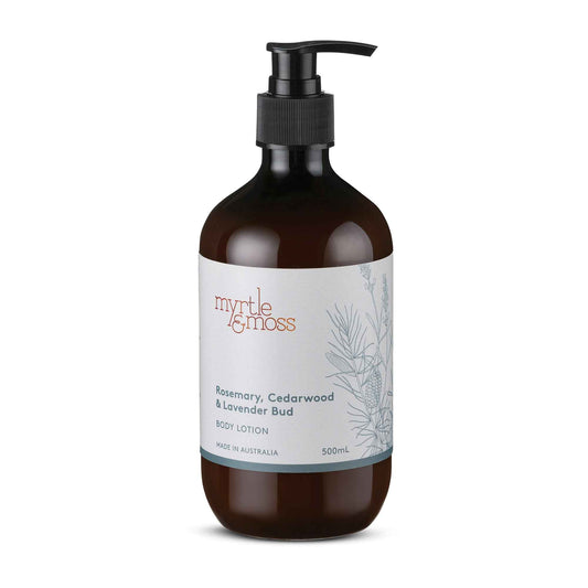 Myrtle & Moss Rosemary, Cedarwood & Lavender Bud Hand & Body Wash & Body Lotion Bundle