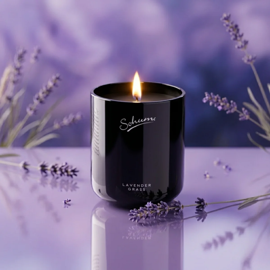 Sohum Lavender Grass Signature Candle 420g & Diffuser 160ml Bundle - The Gift Company