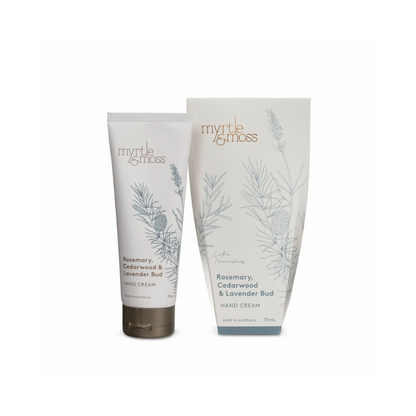 Myrtle & Moss Hand Cream Rosemary, Cedarwood & Lavender Bud 75mL