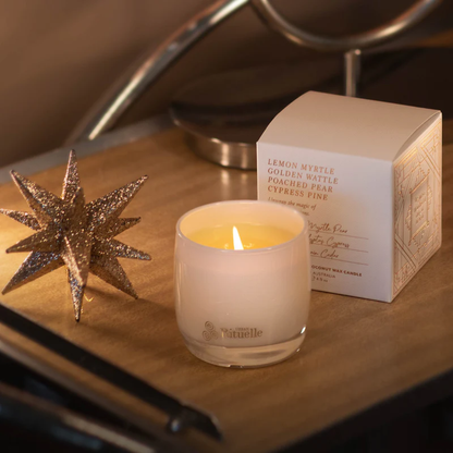 Urban Rituelle Lemon Myrtle, Golden Wattle, Poached Pear & Cypress Pine Scented Soy Candle 140g