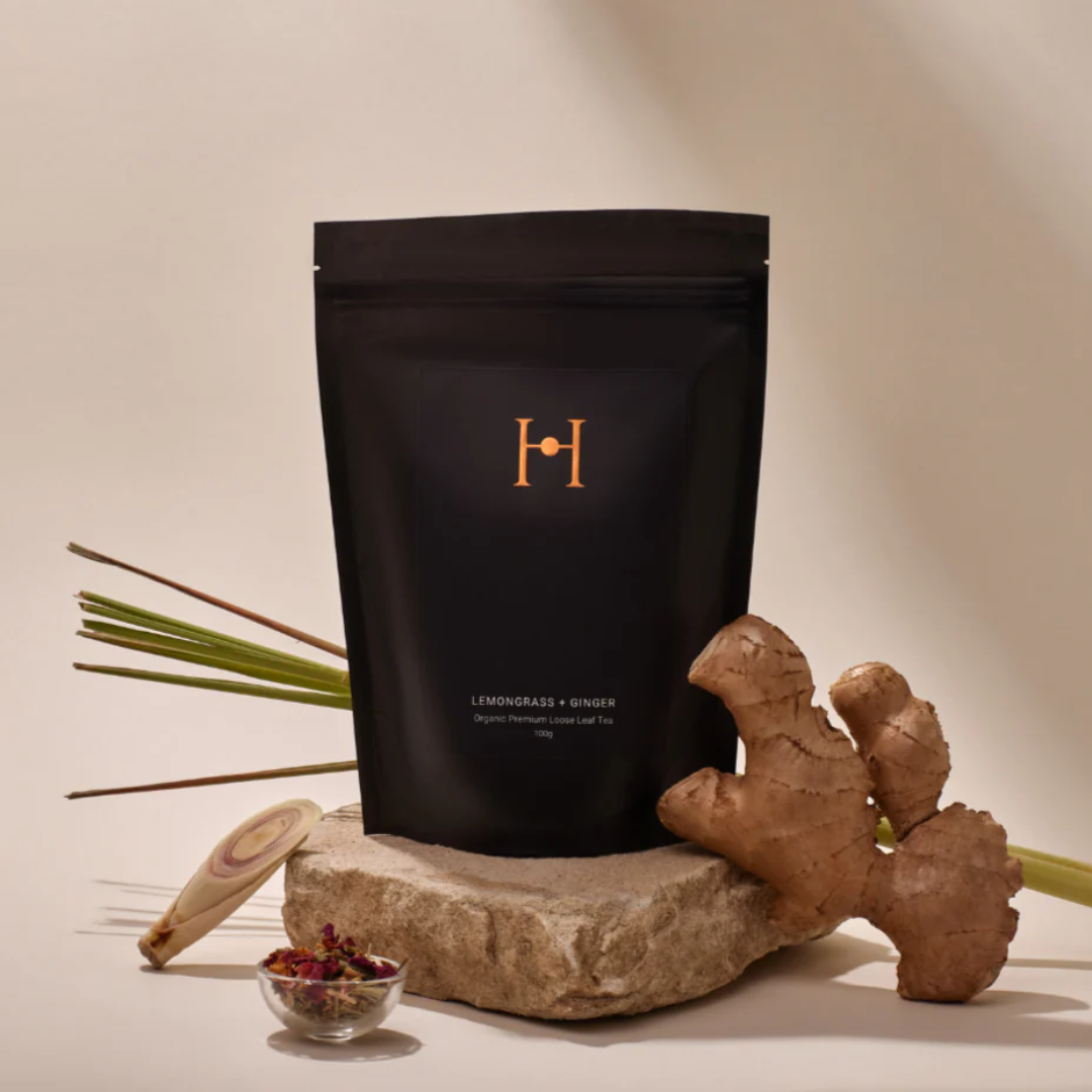 The Herbologist Lemongrass + Ginger + Lemon Myrtle Tea 100g - The Gift Company