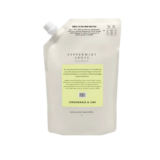Peppermint Grove Lemongrass & Lime Hand & Body Wash Refill 1L