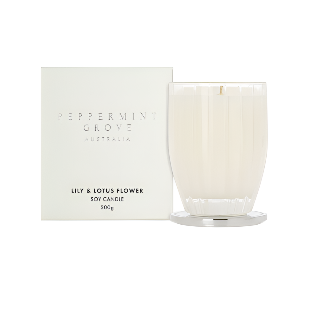 Peppermint Grove Lily & Lotus Flower Soy Candle 200g